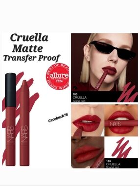 🌺NARS Cruella Powermatte High Intensity Lip Pencil Lipstick Matte Red Lipstick